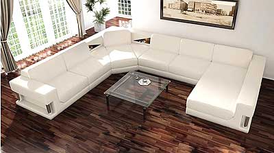 HE White Sectional Sofa Set 987