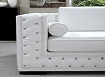 White Leather Sofa Set with Crystals HE-708