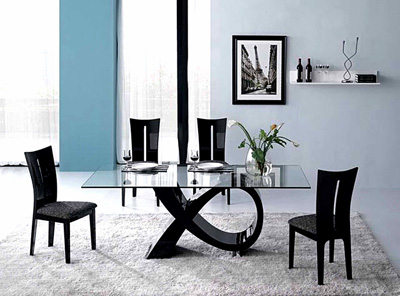 Alfa dining table Black Color CR