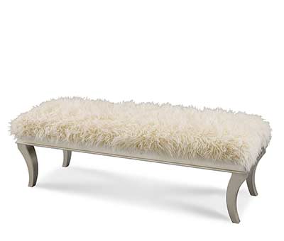Hollywood Swank Upholstered Bed Bench by AICO