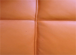 Italian Orange leather sofa PL0071 by Planum