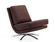 Fjords Breeze Swivel Fabric Chair in Brown