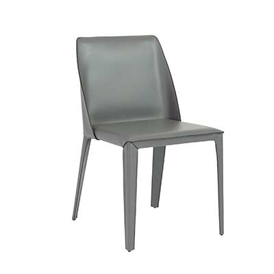 Modern Grey leather Chair Estyle Mona