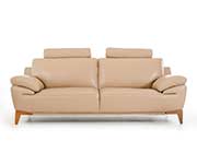 Contemporary Taupe Leather sofa set VG410