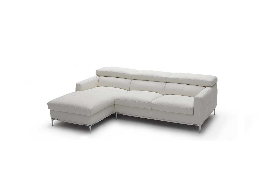 white contemporary italian leather sectional sofa
