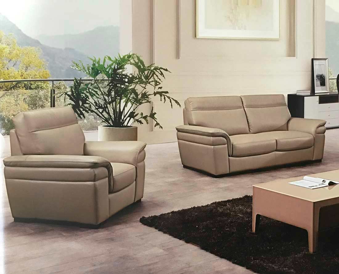 tan brown leather sofa set