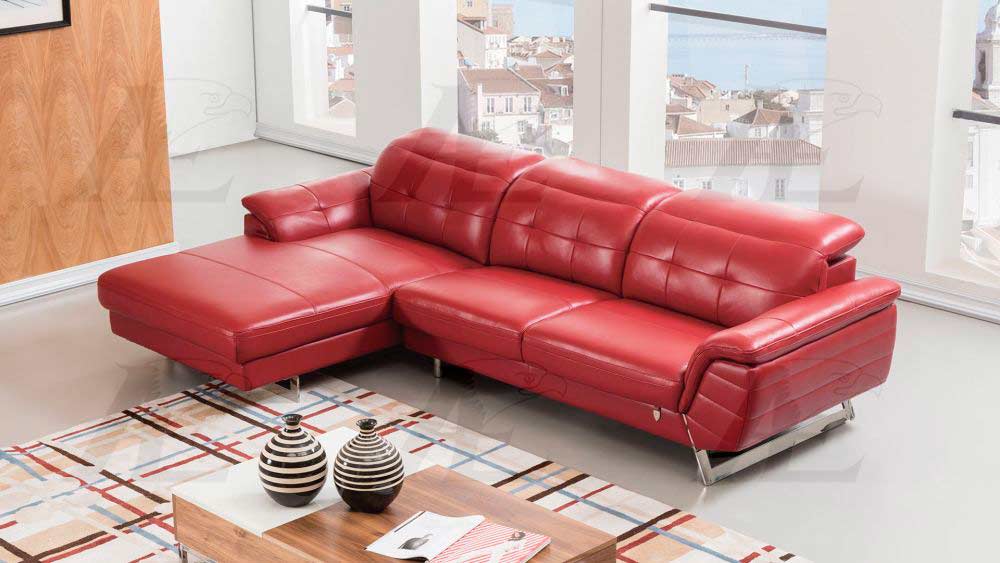 white and red leather sectional sofa