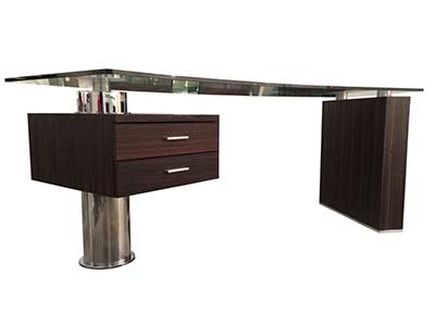 Modern Office Desk in Ebony Wood KI 88