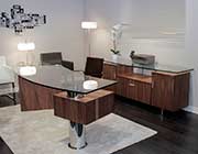 Modern Office Desk in Ebony Wood KI 88