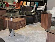 Modern Office Desk in Ebony Wood KI 88