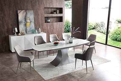 Ceramic Stone Finish Dining Table EF 035