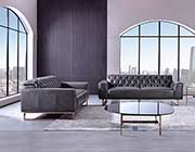 Dark Gray Leather sofa AE 693