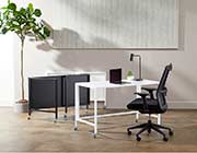 Evert Black Folding Desk by Eurostyle
