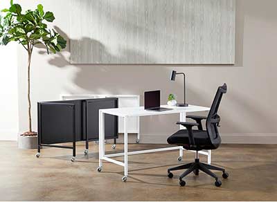 Evert Black Folding Desk by Eurostyle