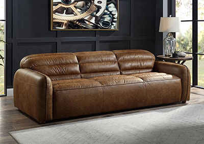 Cocoa Leather Sofa AC Ryley