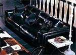 Sofa Set Leather Black VG001