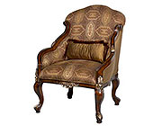 BT 063 Bronze patterned Mahogany Accent Chair