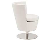 Modern Lounge Chair EStyle 807 in White