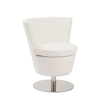 Modern Lounge Chair EStyle 807 in White