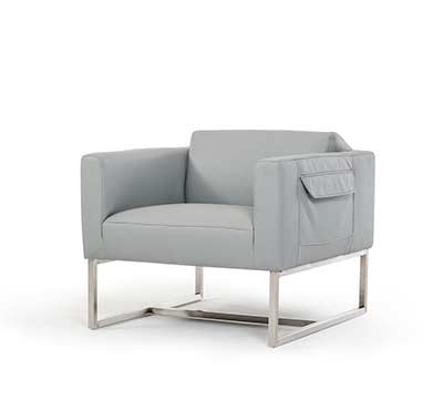 Grey Modern Chair in Eco-Leather VG77