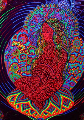 Visionary art Fluorescent SR Pacha Mama