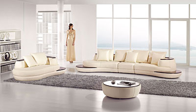 Curved Sectional Sofa and Chaise AE2