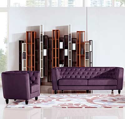 Purple Fabric Sofa DS Belinda