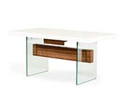 White and Walnut Extendable Dining Table VG001