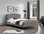 Taupe fabric Bed NJ Andra
