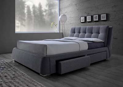 Grey Fabric Storage bed CO 523