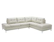 White Leather Sectional sofa NJ Lenard