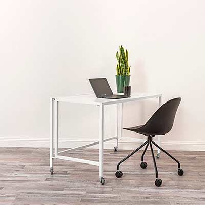 Evert White Folding Desk by Eurostyle