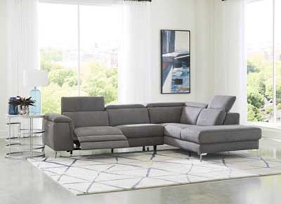 Gray Power Sectional Right Chaise HE 256