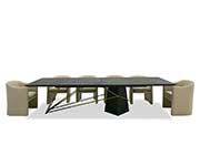 Black Ash Wood Dining Table VG Staghorn