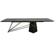 Black Ash Wood Dining Table VG Staghorn