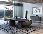 Modern Smoked Oak Extendable Dining Table VG Lakota