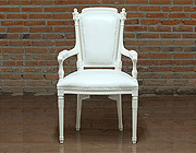 White Armchair Glamour 757 leatherette