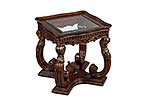 BT 089 Traditional Mahogany Coffee Table with Glass top