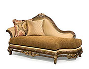 BT 074 Italian Classical Golden Chaise Lounge