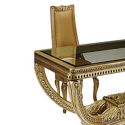 BT 301 Traditional Italian Antiqued Gold Dining Side Chair