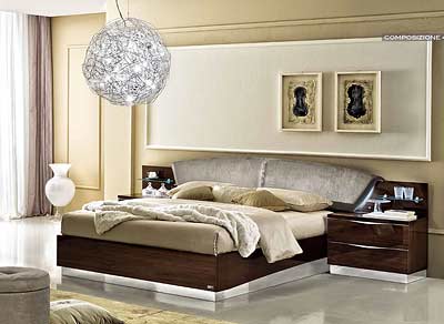 Walnut Platform Bed EF427