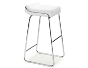 Leatherette Bar Stool Z042 in White