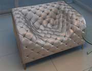 Modern Tufted Silver Armchair Z276