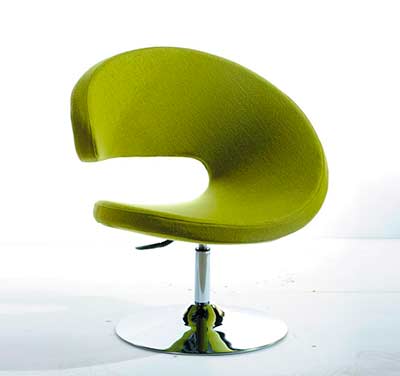 Green Fabric Lounge Chair VG24G