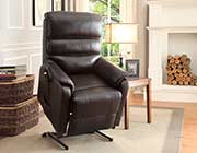 Dark Brown Power Lift Recliner HE545