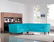 Modern Blue Fabric Sofa DS Wave