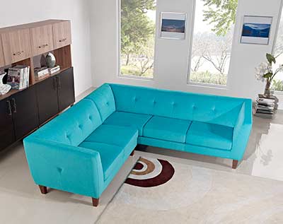 Modern Blue Fabric Sofa DS Wave