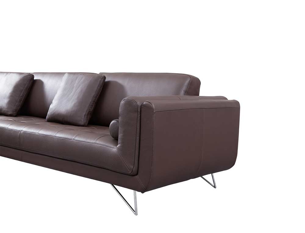 espresso leather sectional sofa