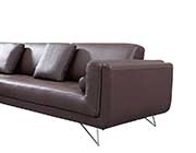 Katherine Espresso leather Sectional Sofa