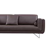 Katherine Espresso leather Sectional Sofa